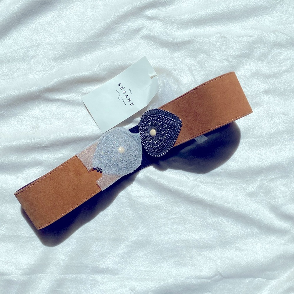 SÉZANE leather belt Tamara 75